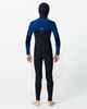 O'NEILL YOUTH 5/4 HYPREFREAK HOODED STEAMER - BLACK / TWILIGHT BLUE