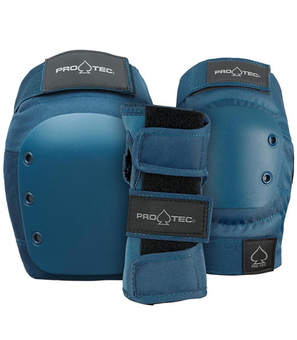 PROTEC YOUTH PRO STREET PAD SET - BLUE