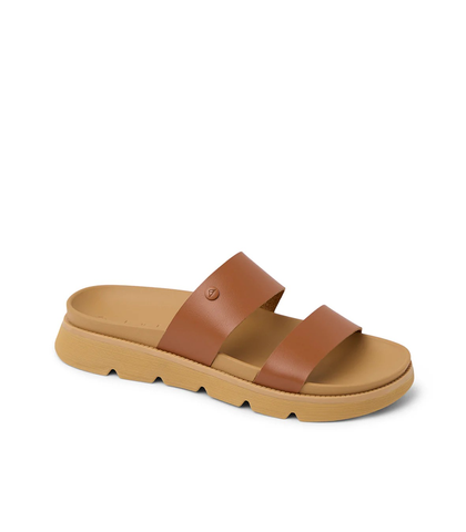 REEF LADIES VISTA LUX THEA SANDAL - BROWN LEATHER