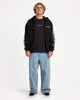 VOLCOM MENS CORE GNAR ZIP HOODY - BLACK