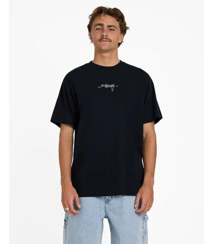 BILLABONG MENS IDENTIFIED S/S TEE - WASHED BLACK