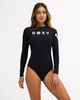 ROXY LADIES HEATER L/S ONESIE SWIMSUIT - BLACK