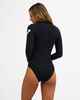 ROXY LADIES HEATER L/S ONESIE SWIMSUIT - BLACK