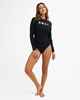 ROXY LADIES HEATER L/S ONESIE SWIMSUIT - BLACK