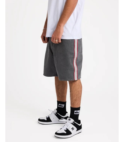 QUIKSILVER MENS SYSTEMS DENIM SHORT - DARK SMOKE