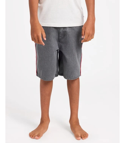 QUIKSILVER BOYS SYSTEM DENIM SHORT - DARK SMOKE