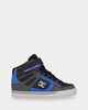 DC YOUTH PURE HI TOP SHOE - GREY / BLACK / BLUE