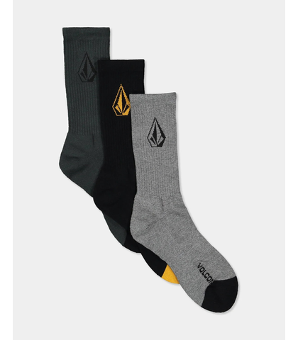 VOLCOM FULL STONE MIX SOCK 3 PACK - MULTI