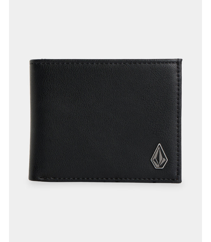 VOLCOM SLIM STONE WALLET - BLACK