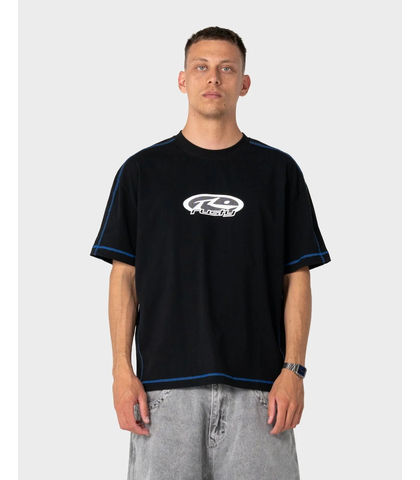 RUSTY BOYS GRIDLOCK S/S TEE - BLACK