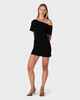 RUSTY LADIES SALLY SLOUCH OFF SHOULDER DRESS - BLACK