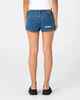 RUSTY LADIES FLIP MOMMY LOW RISE MICRO MINI SHORT - MIDDY BLUE / BLUE