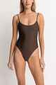 RHYTHM LADIES CLASIIC MINIMAL ONE PIECE SWIMSUIT - CHOCOLATE