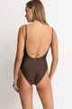 RHYTHM LADIES CLASIIC MINIMAL ONE PIECE SWIMSUIT - CHOCOLATE