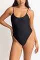 RHYTHM LADIES CLASSIC MINIMAL ONE PIECE SWIMSUIT - BLACK