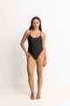 RHYTHM LADIES CLASSIC MINIMAL ONE PIECE SWIMSUIT - BLACK