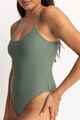 RHYTHM LADIES CLASSIC MINIMAL ONE PIECE SWIMSUIT - OLIVE