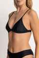 RHYTHM LADIES CLASSIC BRALETTE BIKINI TOP - BLACK