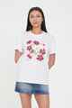 HUFFER LADIES CLASSIC TEE / FLOWER / WHITE
