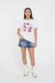 HUFFER LADIES CLASSIC TEE / FLOWER / WHITE
