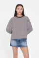 HUFFER LADIES ALEX STRIPE BILLIE L/S TEE - PETAL / COCOA