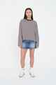 HUFFER LADIES ALEX STRIPE BILLIE L/S TEE - PETAL / COCOA