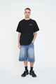 HUFFER MENS BLOCK TEE - WOODY - BLACK
