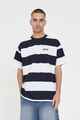 HUFFER MENS GAME DAY STRIPE TEE - NAVY / WHITE