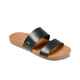 REEF LADIES CUSHION VISTA SANDAL - BLACK / NATURAL 