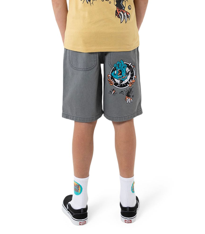 SANTA CRUZ BOYS ROSKOPP SCREAMING TARGET JEAN SHORT - BARBON
