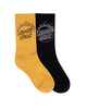 SANTA CRUZ BOYS BURNT OPUS CREW SOCK 2 PACK - TAN / BLACK