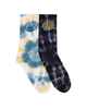 SANTA CRUZ BOYS MALBA CRASH STACK CREW SOCK 2 PACK - TEAL TIEDYE