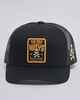 MAD HUEYS CAUGHT FK ALL SKULL TWILL TRUCKER CAP - BLACK