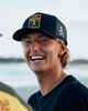 MAD HUEYS CAUGHT FK ALL SKULL TWILL TRUCKER CAP - BLACK