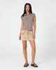 RUSTY LADIES ROXXY COFFEE MICRO MINI SKIRT - BROWN 