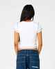 RUSTY LADIES HORNY DEVIL BABY TEE - WHITE