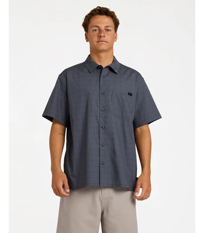 BILLABONG MENS SPEC MOGUL S/S DRESS SHIRT - NAVY
