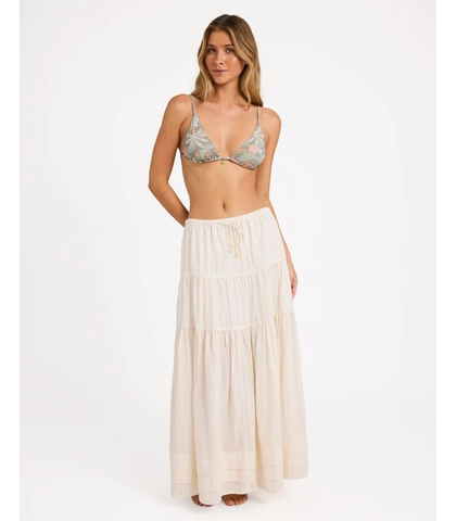 BILLABONG LADIES TILL DAWN MAXI SHIRT - SALT CRYSTAL