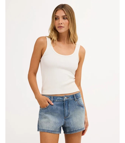 BILLABONG LADIES DREAM ON DENIM SHORT - OCEAN WASH
