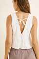 RHYTHM LADIES ANNABELLE LACE TRIM BABYDOLL TOP - WHITE