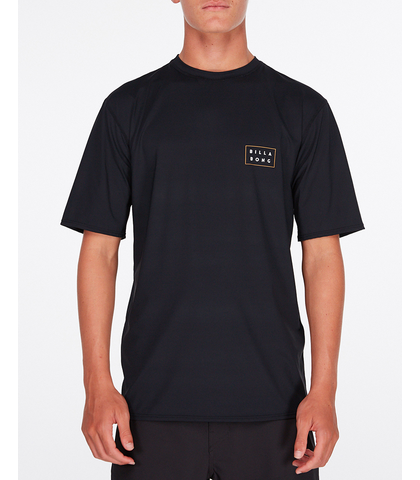 BILLABONG MENS DIE CUT S/S RASHSIRT - BLACK