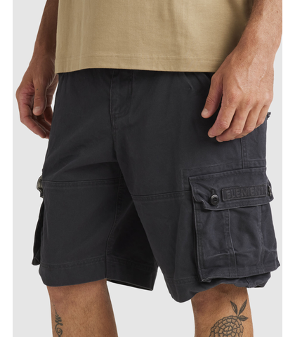 ELEMENT MENS SOURCE CARGO WALKSHORT - OFF BLACK