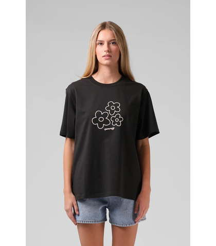RPM LADIES FLOWER TEE - CHARCOAL