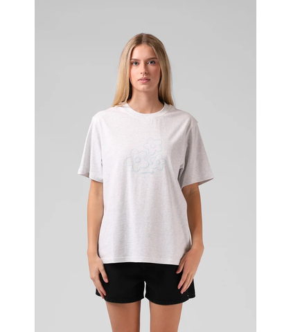 RPM LADIES FLOWERS TEE - WHITE MARL