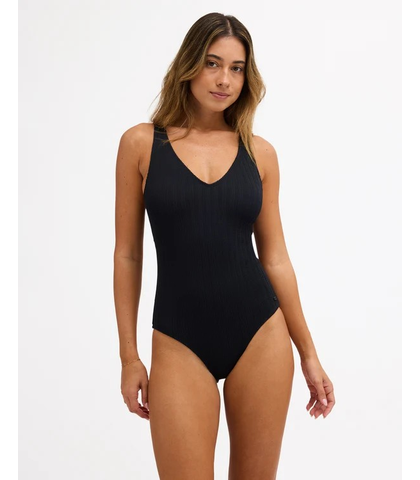 ROXY LADIES ROXY LOVE ONE PIECE V NECK SWIMSUIT - BLACK