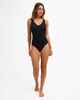 ROXY LADIES ROXY LOVE ONE PIECE V NECK SWIMSUIT - BLACK