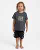 QUIKSILVER GROMS RETRO STACK S/S TEE - IRON GATE