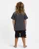 QUIKSILVER GROMS RETRO STACK S/S TEE - IRON GATE
