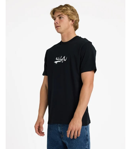 QUIKSILVER MENS IMPARED S/S TEE - BLACK