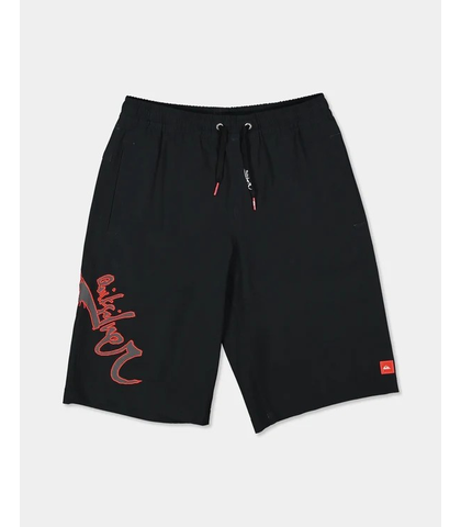 QUIKSILVER BOYS SCARWL 19'' BOARDSHORT - BLACK